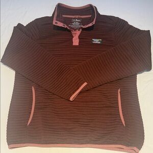 L.L. Bean Women’s Maroon and Pink Airlight Knit Pullover